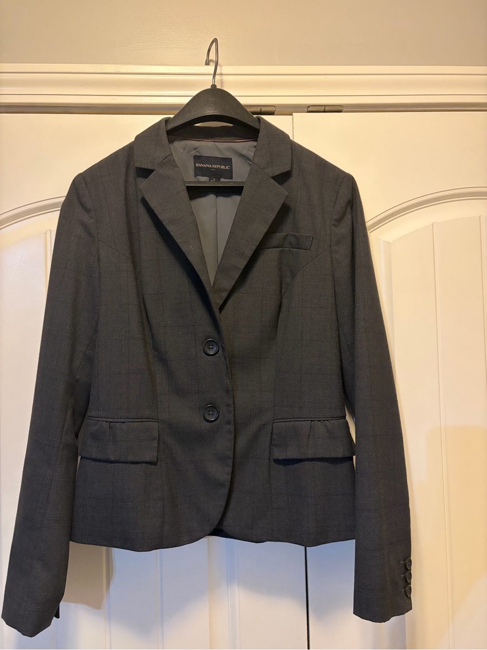 Banana Republic Women's Dark Gray Two-Button Blazer
